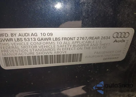 2010 Audi A6 Premium Plus from USA, damaged, VIN WAUFGAFB7AN033406
